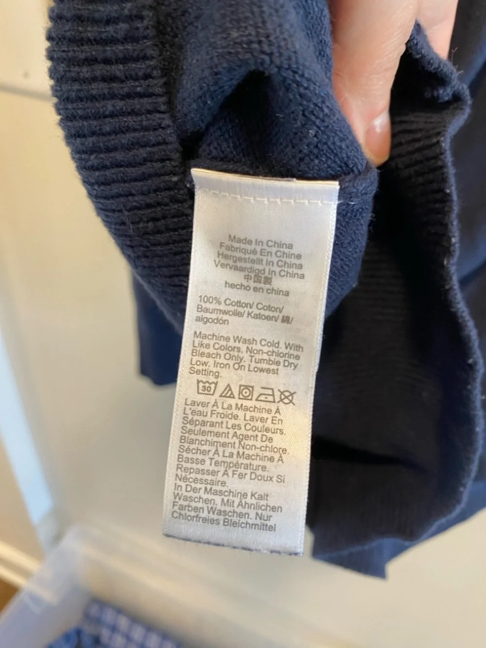 J.Crew Mens 1/4 zip heritage sweater 100% cotton navy preppy pullover fair isle